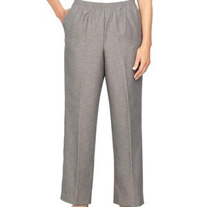 Alfred Dunner Plus Size Proportioned Medium Pant - Gray- Size 18